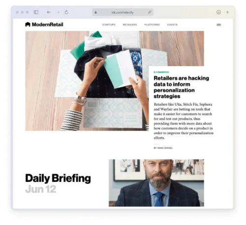 Modern Retail - Homepage