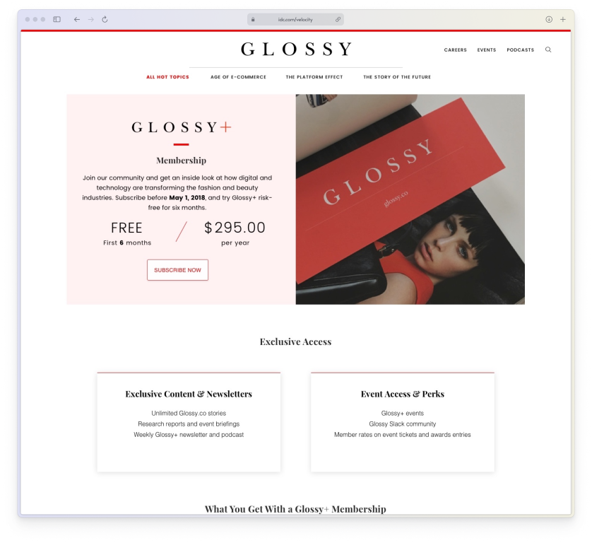 Glossy.co - Subscribe