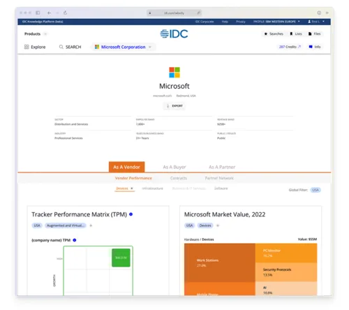 IDC Knowledge Platform - Vendor